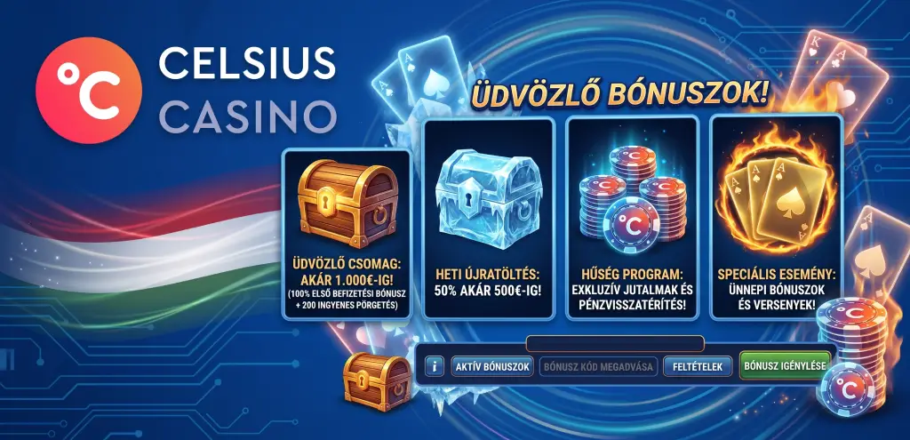 Celsius Casino bónuszok és akciók
